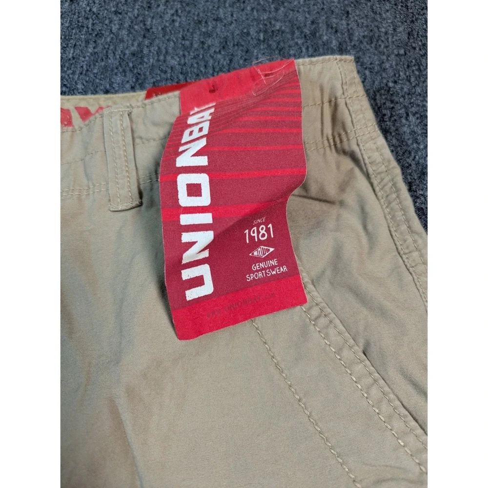 Unionbay Mens Cargo Shorts Grain Khaki Tan Cotton Y188Z36 Size 40 NWT